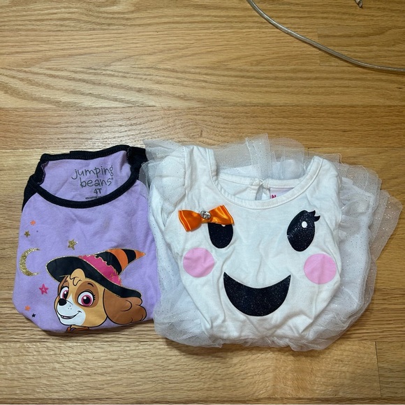 Paw Patrol Other - 4T Halloween Shirt Bundle Girls Paw Patrol Skye Ghost Tulle Skirt Lot
